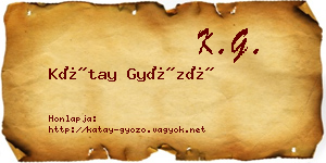 Kátay Győző névjegykártya